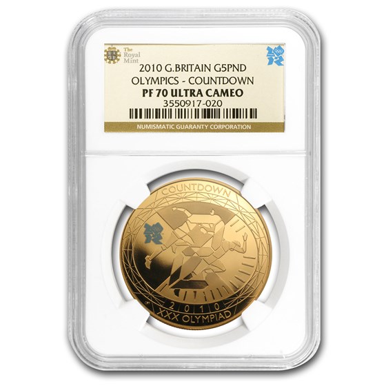 2010 Great Britain Gold £5 Sovereign London Olympics PF-70 NGC 2010 Great Britain Gold £5 Sovereign London Olympics PF-70 NGC